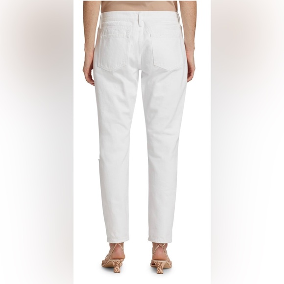 Frame Le Garcon Mid-Rise Distressed White Boyfriend Jeans Size 29 (US-8) NWT - Picture 5 of 15